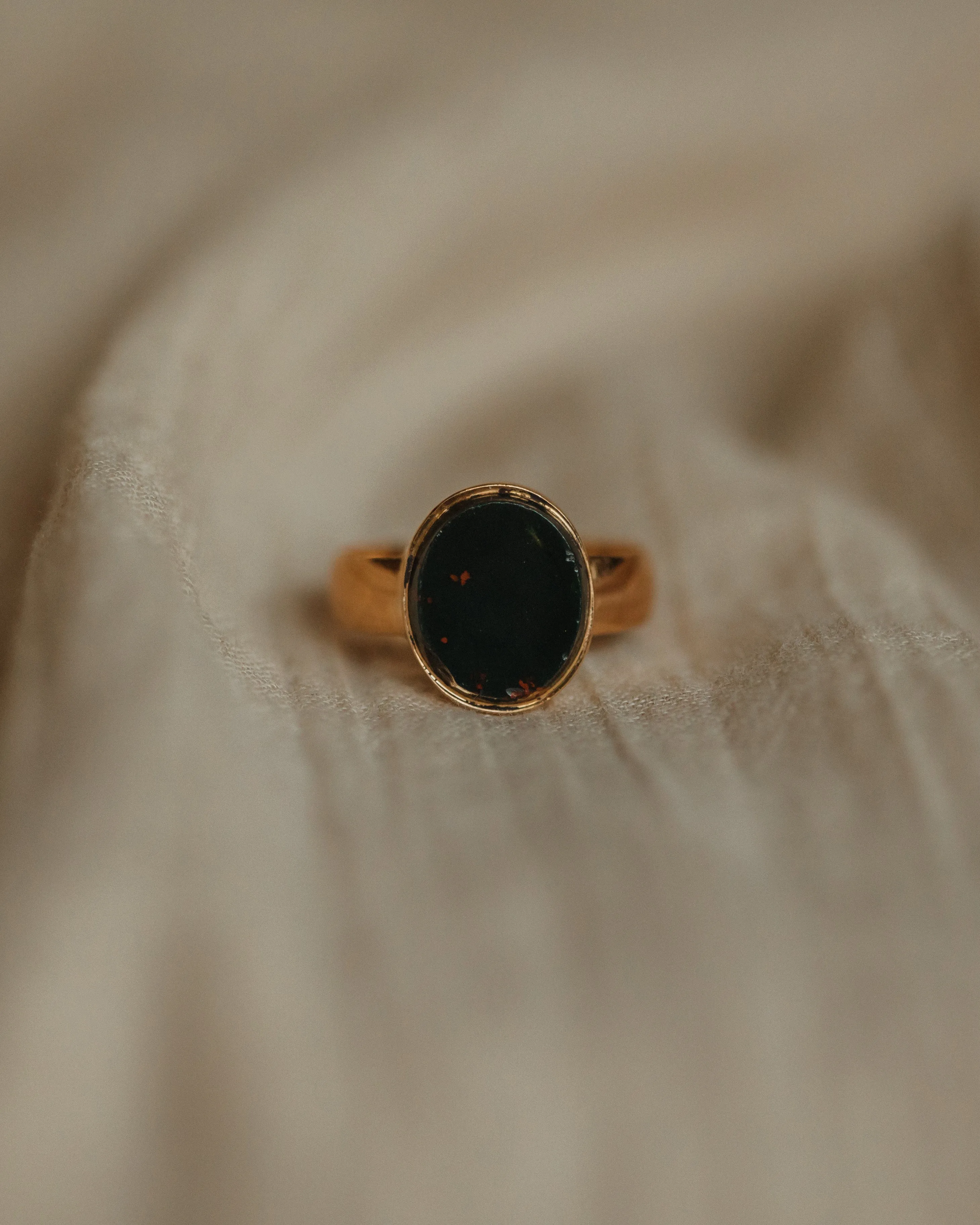 Maud 1884 Antique Victorian 22ct Gold Bloodstone Ring sold by Rock n Rose product image thumbnail 3