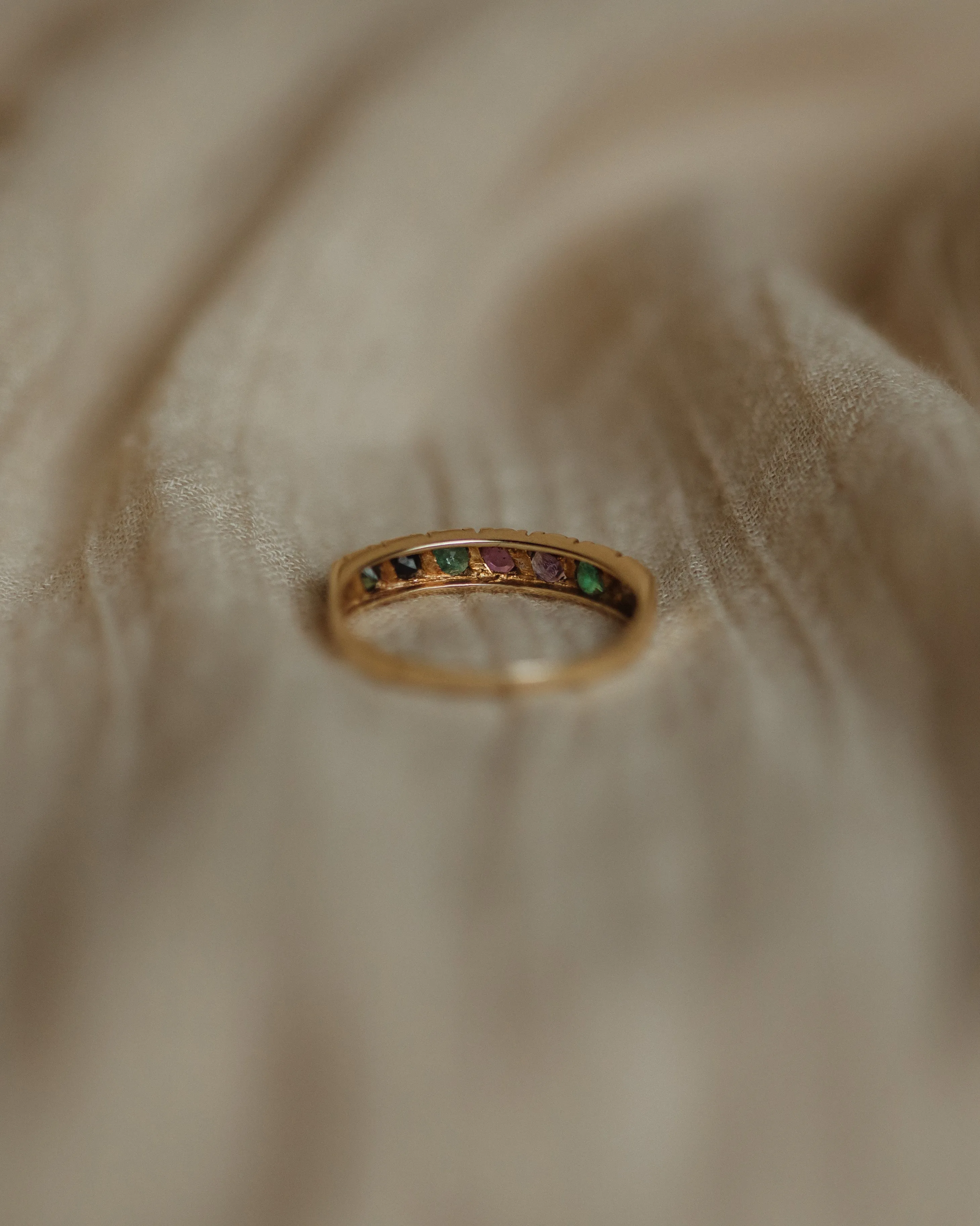 Susie Vintage 9ct Gold Dearest Half Eternity Ring sold by Rock n Rose product image thumbnail 5