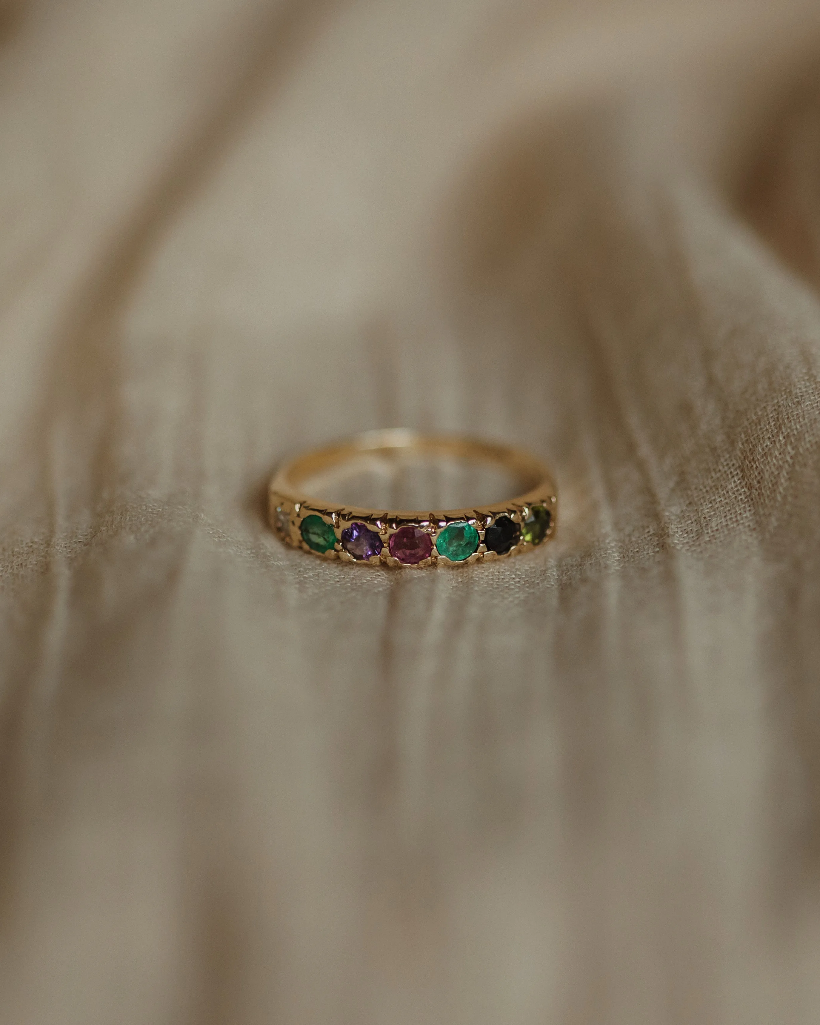 Susie Vintage 9ct Gold Dearest Half Eternity Ring sold by Rock n Rose product image thumbnail 3