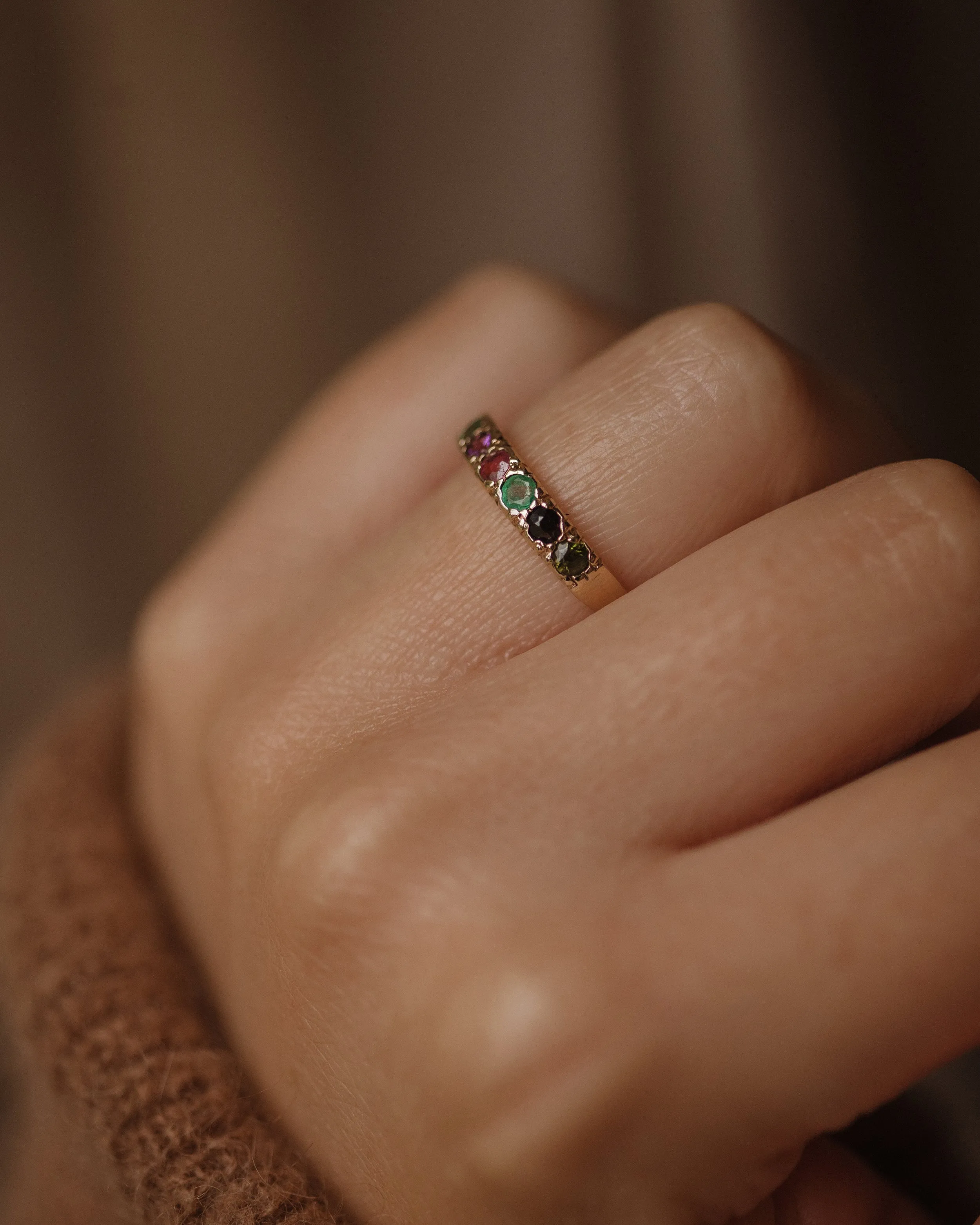 Susie Vintage 9ct Gold Dearest Half Eternity Ring sold by Rock n Rose product image thumbnail 2