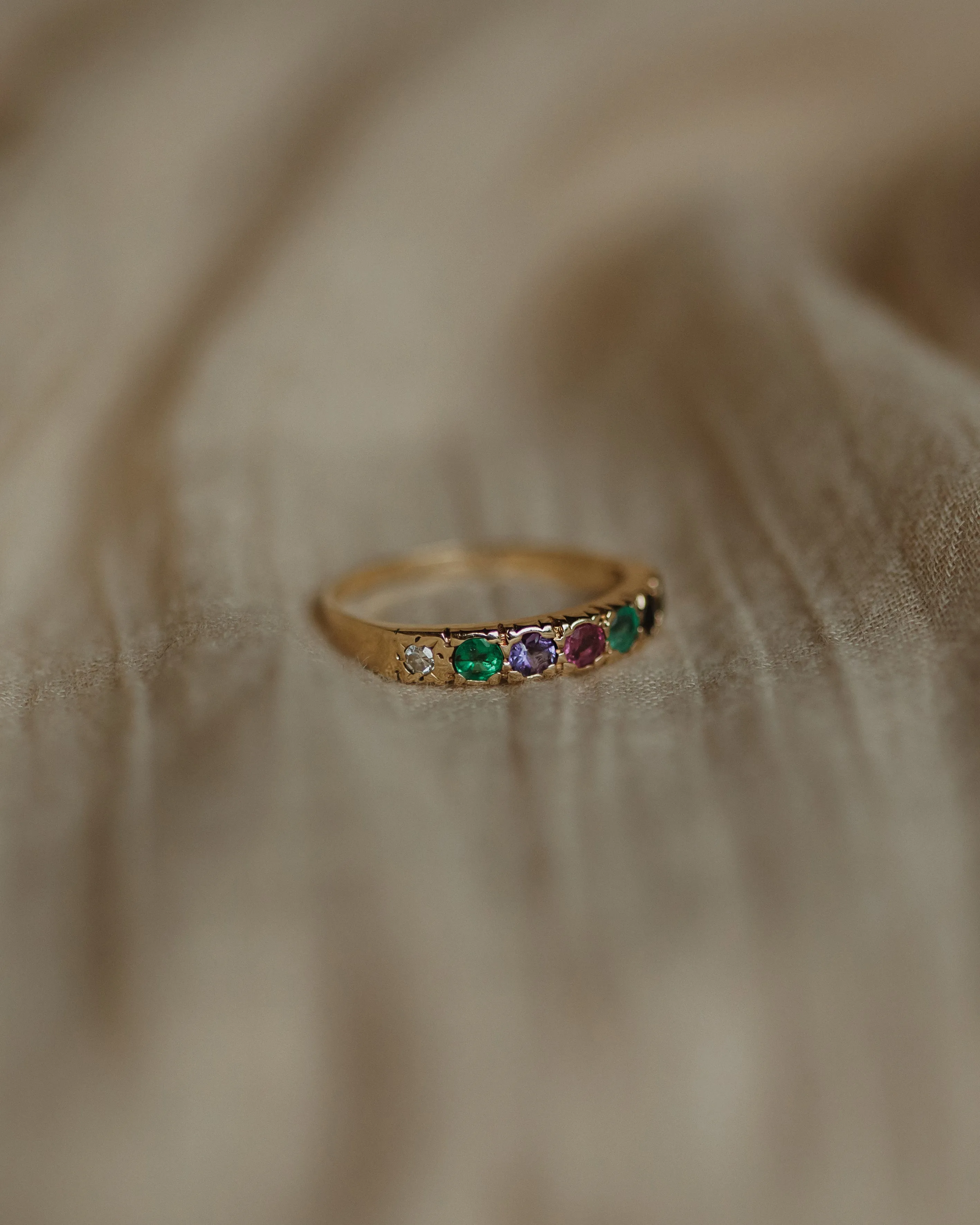 Susie Vintage 9ct Gold Dearest Half Eternity Ring sold by Rock n Rose product image thumbnail 4