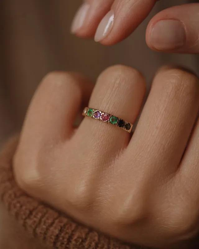 Susie Vintage 9ct Gold Dearest Half Eternity Ring sold by Rock n Rose