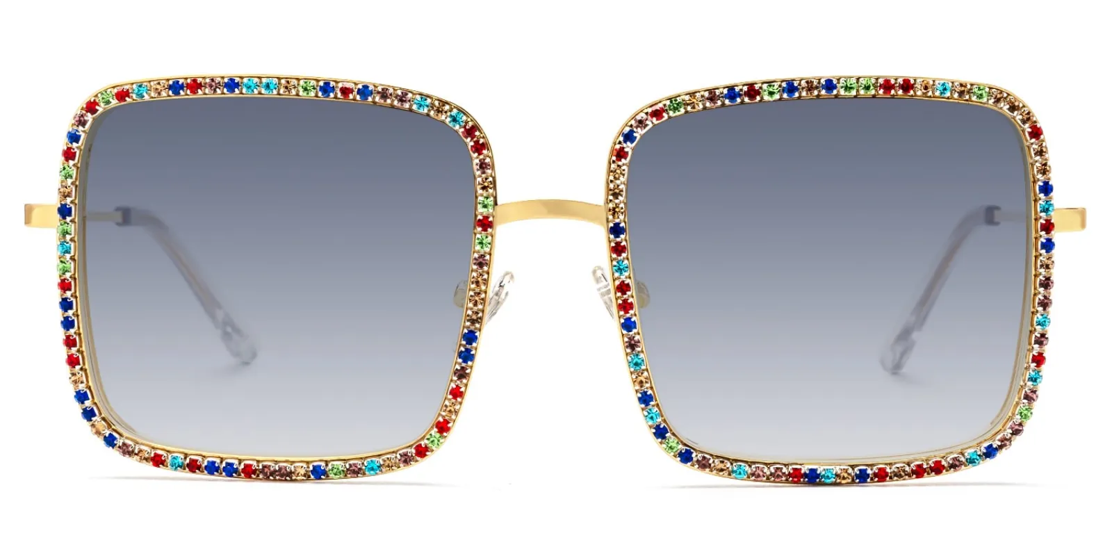Kafele - Square Multicolor Sunglasses sold by Vooglam