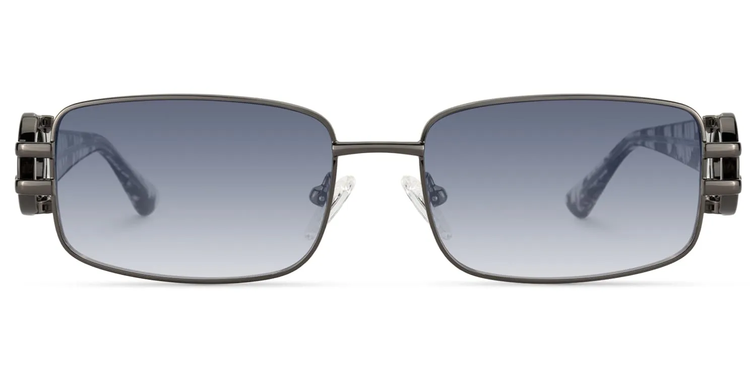 Aurae - Rectangle Grey Sunglasses sold by Vooglam