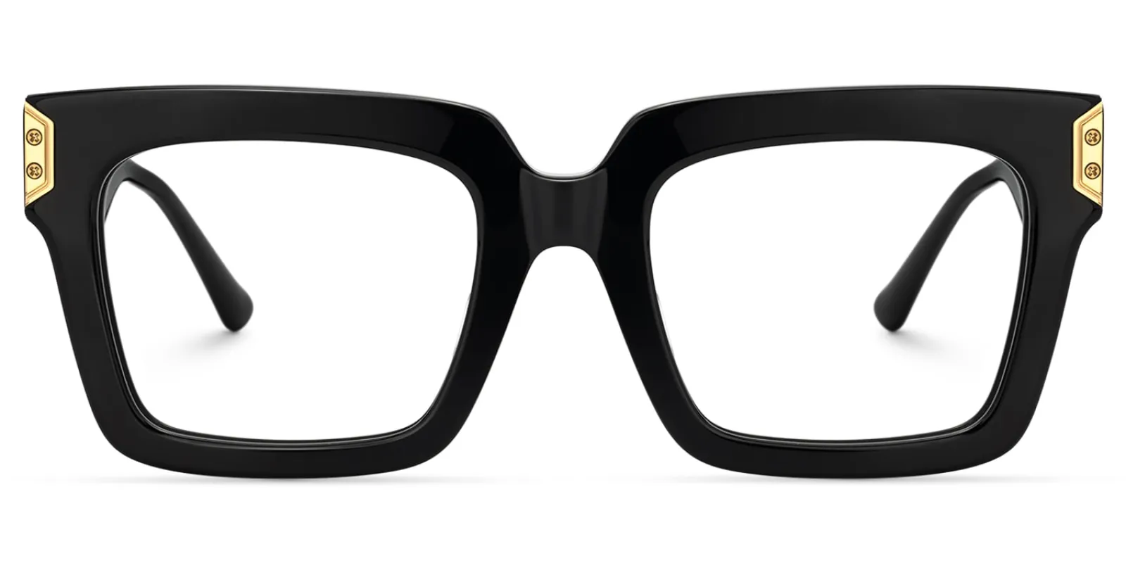 Daiane - Square Black Eyeglasses sold by Vooglam