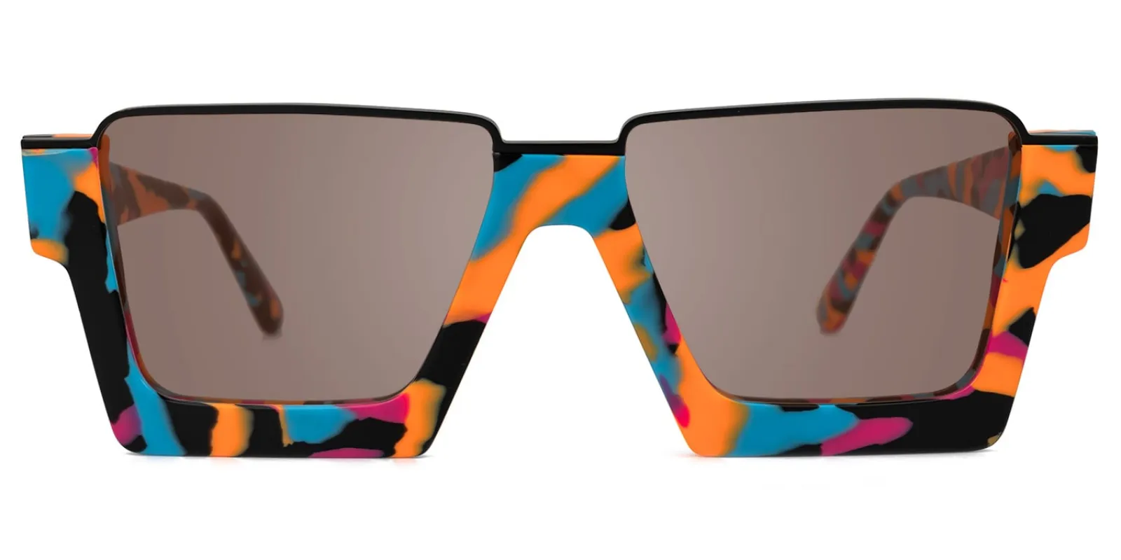 Dardhan - Rectangle Multicolor Sunglasses sold by Vooglam