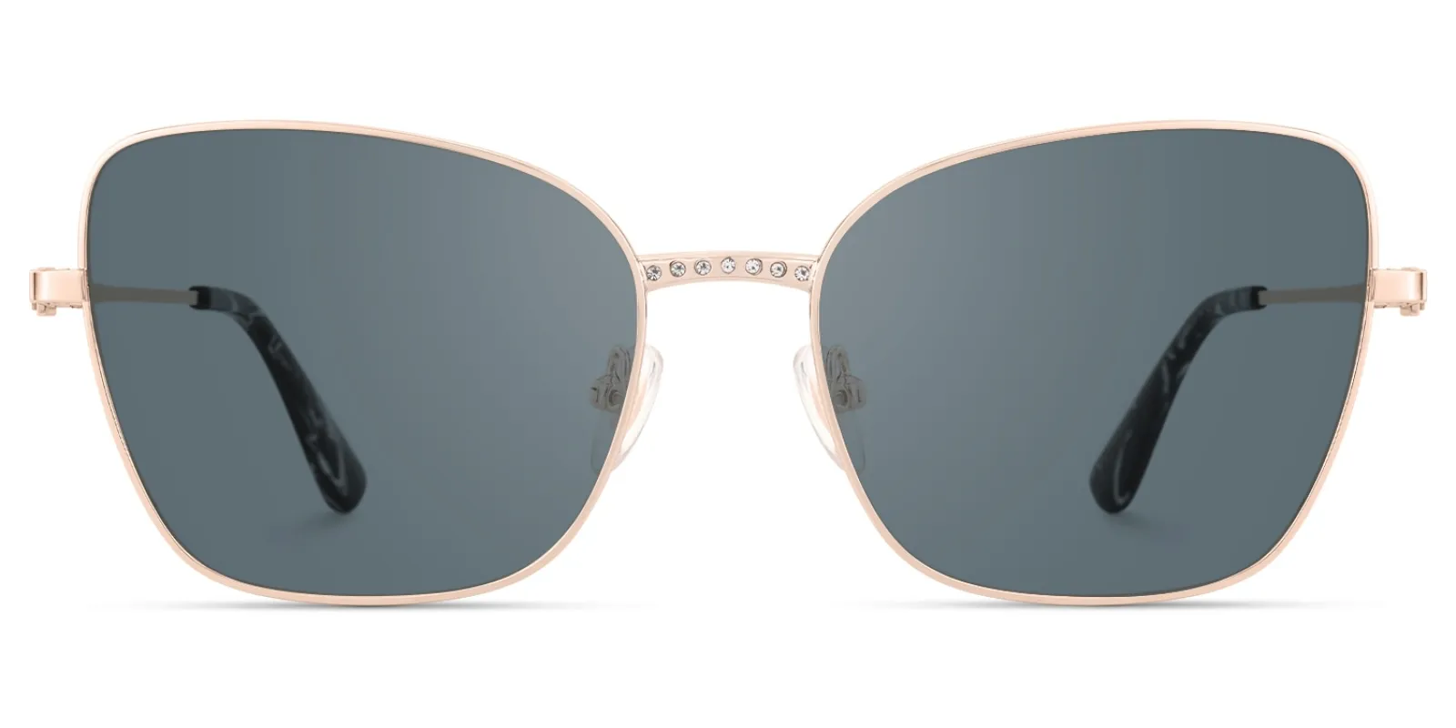 Meadow - Square Rose/Gold Sunglasses sold by Vooglam