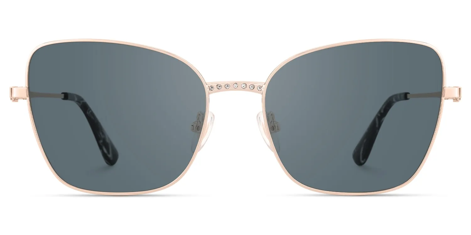 Meadow - Square Rose/Gold Sunglasses sold by Vooglam product image thumbnail 2