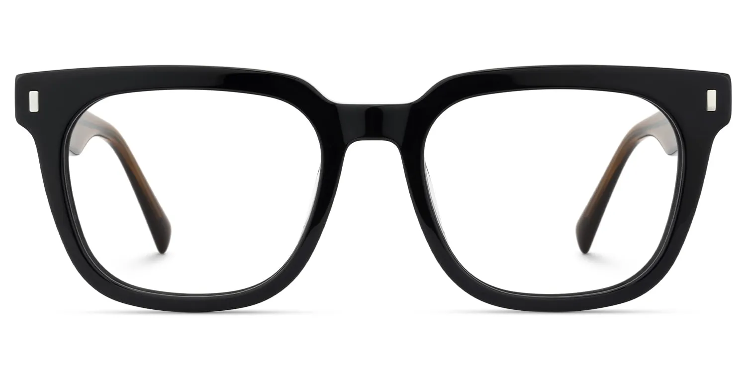 Vinyl - Square Black Eyeglasses sold by Vooglam