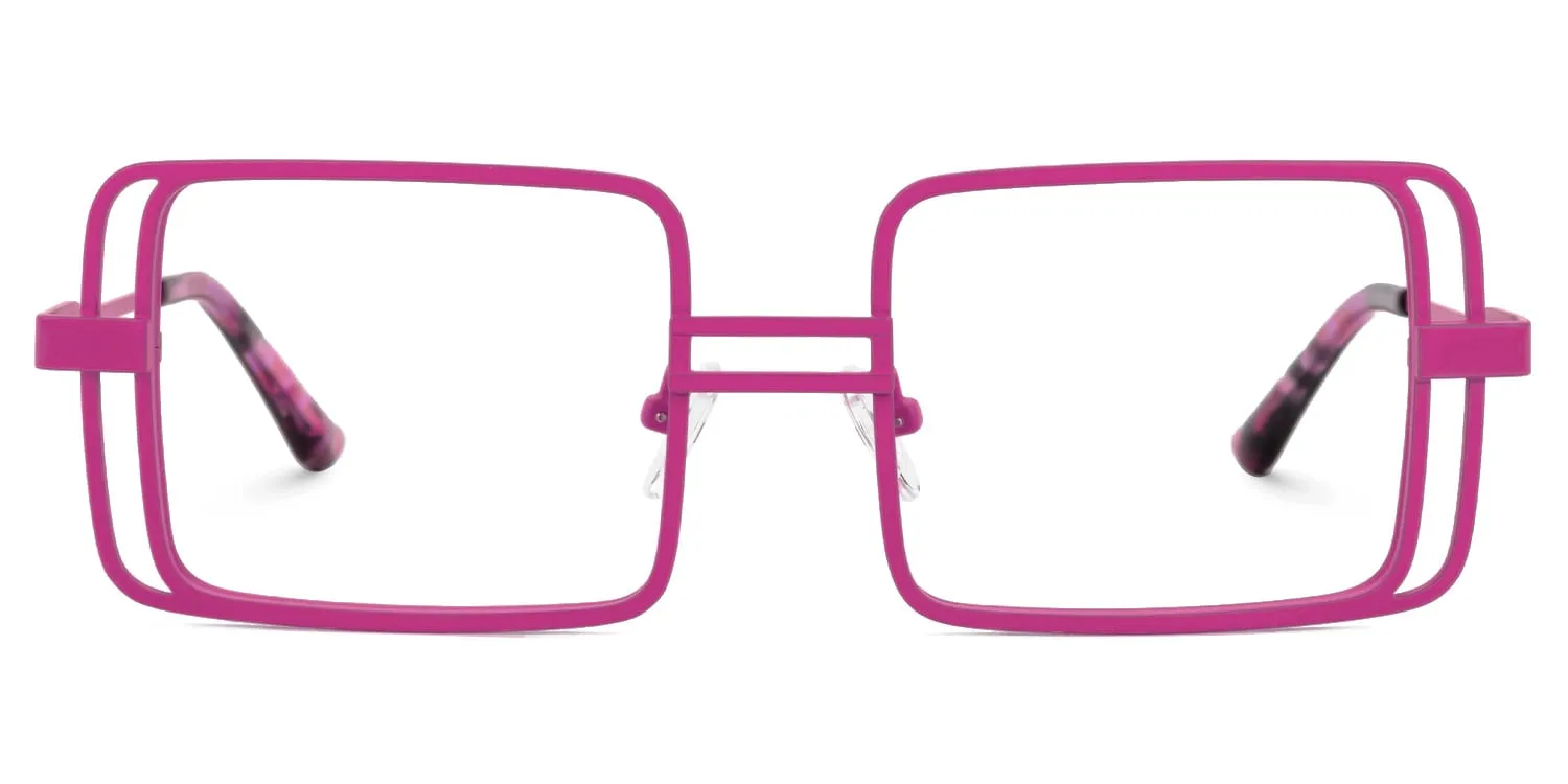 Fergus - Rectangle Pink Eyeglasses sold by Vooglam product image thumbnail 2