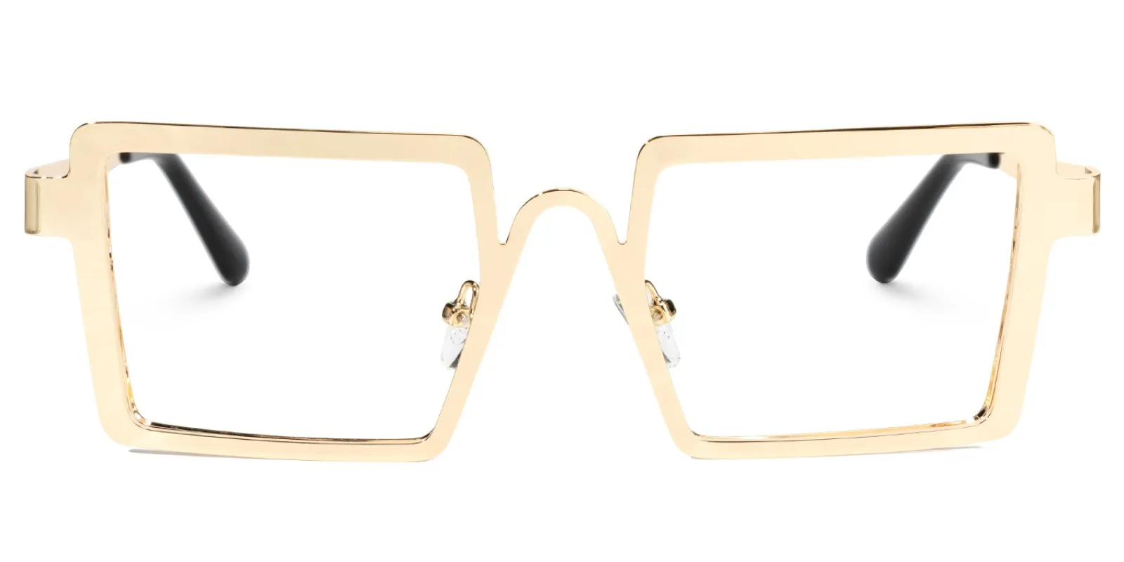 Cairbre - Rectangle Gold Eyeglasses sold by Vooglam