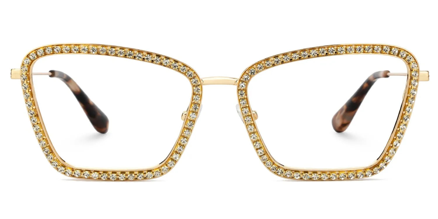 Feodora - Rectangle Gold Eyeglasses sold by Vooglam product image thumbnail 2