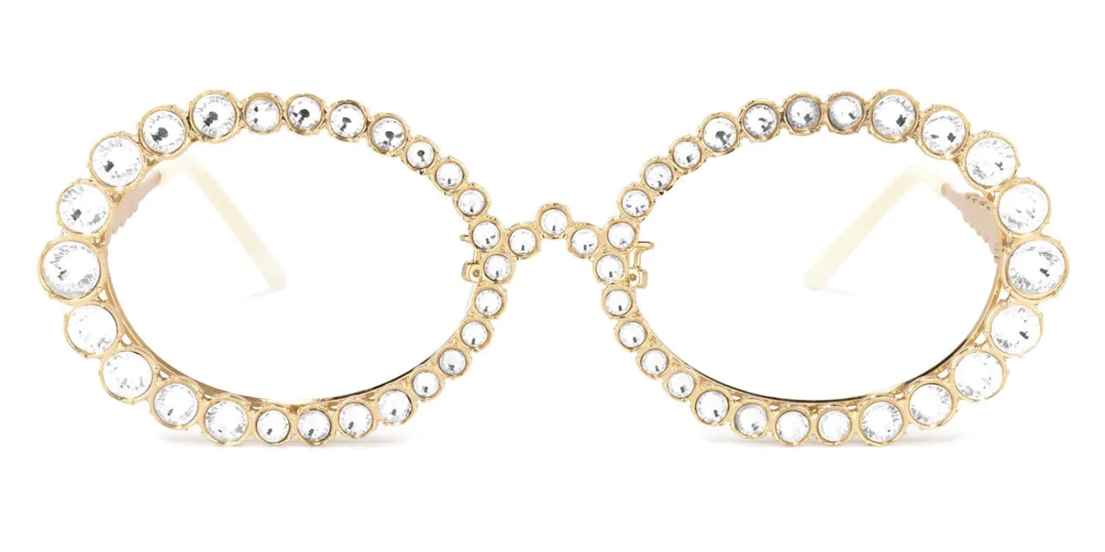 Ingra - Chic Retro-Inspired Glasses with Rhinestones sold by Vooglam