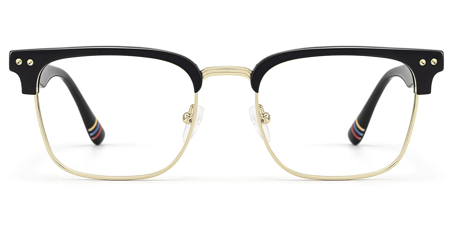 Preppy - Rectangle Black Eyeglasses sold by Vooglam
