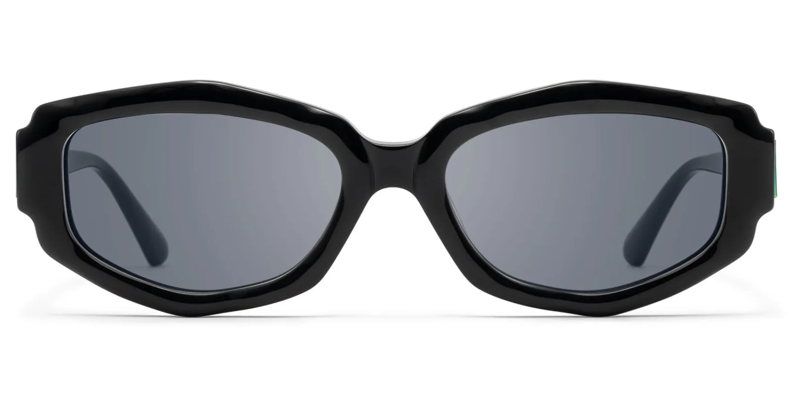 Spire - Geometric Black Sunglasses made by Vooglam