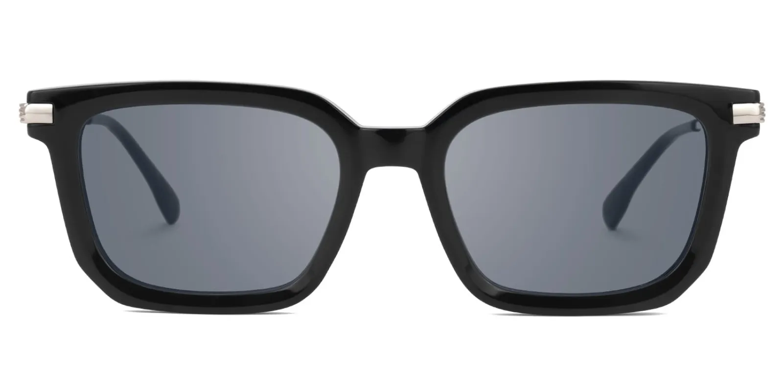 Denbeigh - Rectangle Black Sunglasses sold by Vooglam