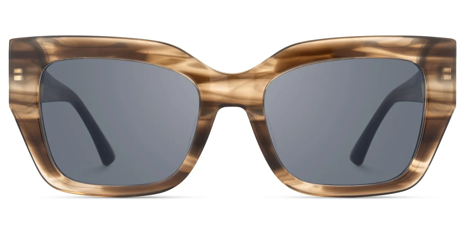 Sable - Square Brown Sunglasses sold by Vooglam product image thumbnail 2