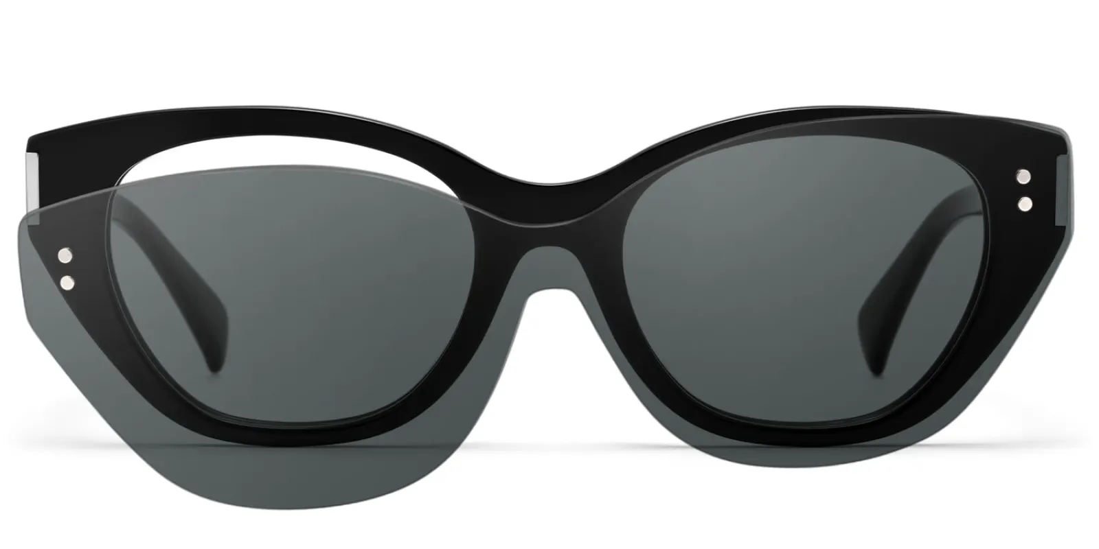 Cicely - Black Cat Eye Sunglasses sold by Vooglam