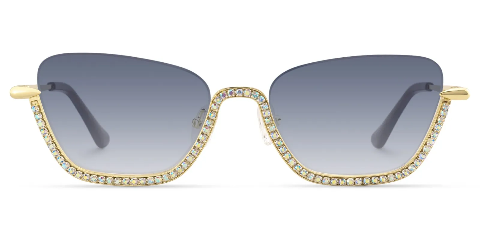 Viva - Cat Eye Gold Sunglasses made by Vooglam