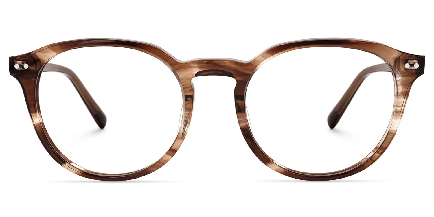 Hamida - Round Brown Eyeglasses sold by Vooglam product image thumbnail 2