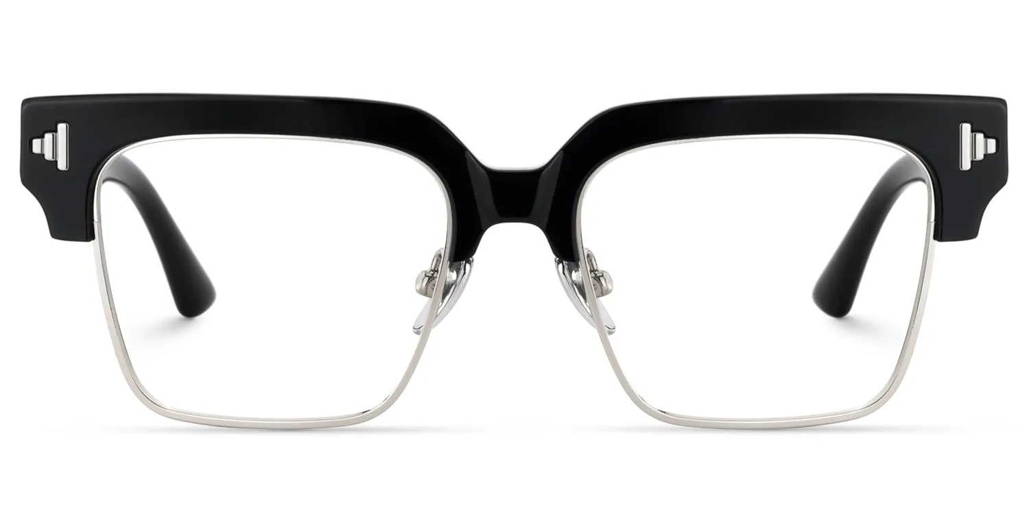 Nathifa - Browline Black Eyeglasses sold by Vooglam