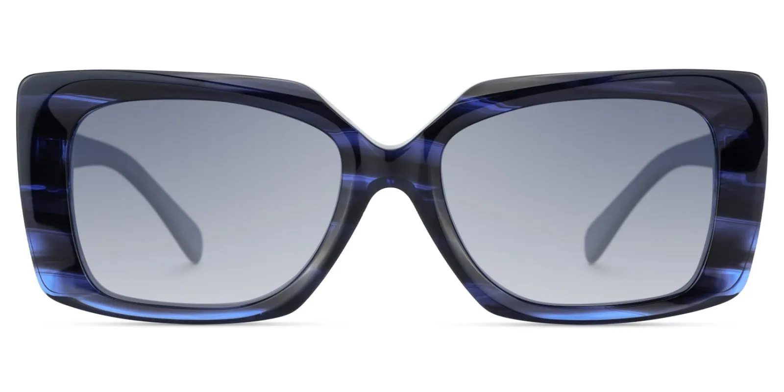 Stratus - Rectangle Blue Sunglasses sold by Vooglam