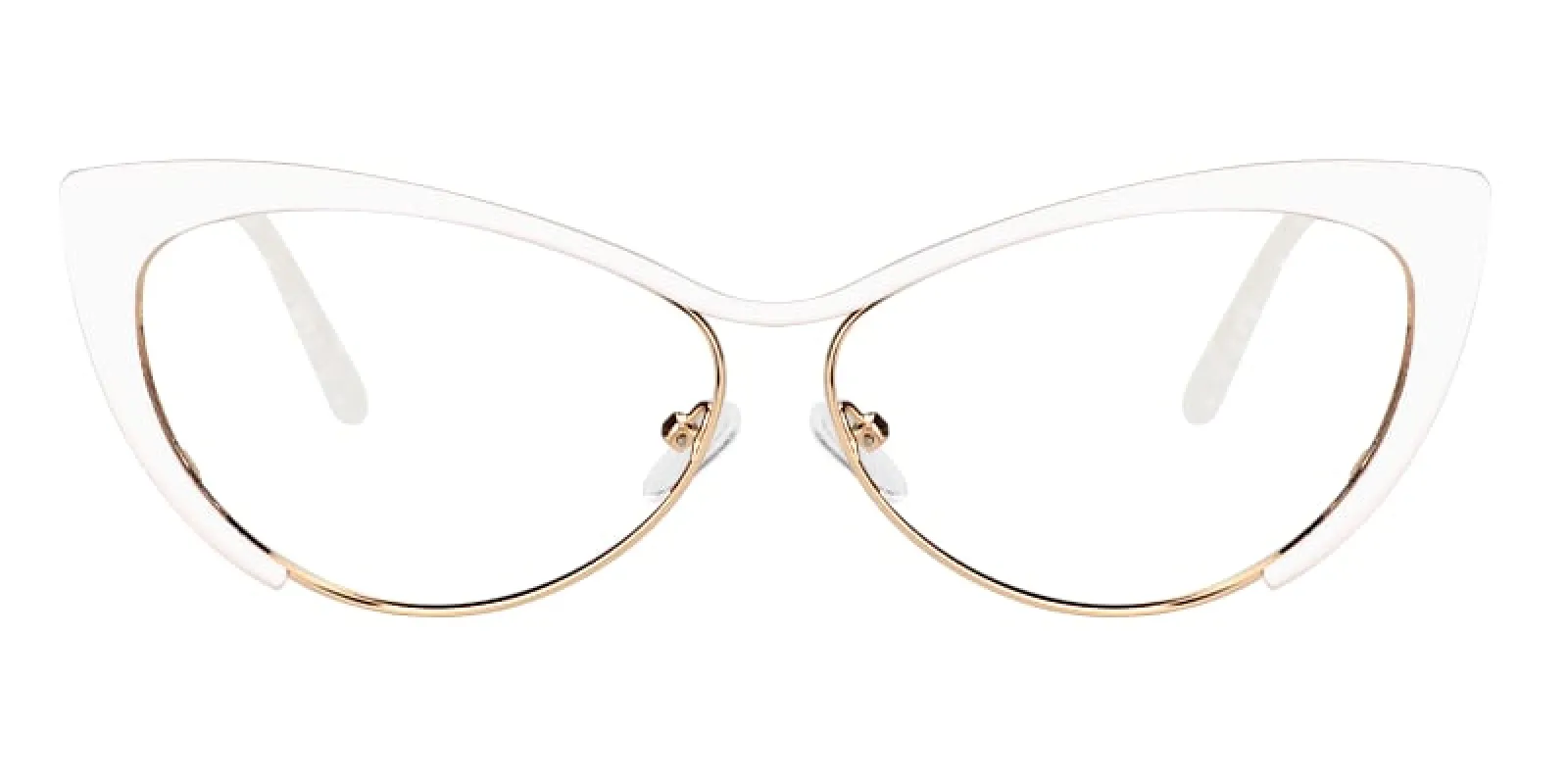 Annabelle - Cat Eye White Eyeglasses sold by Vooglam