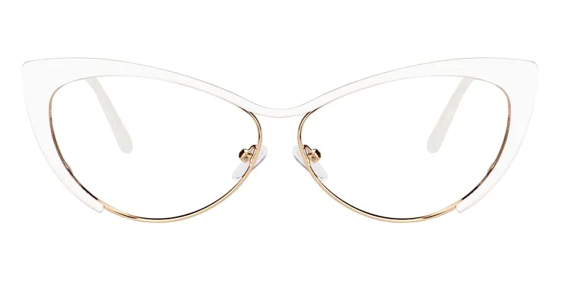 Annabelle - Cat Eye White Eyeglasses sold by Vooglam product image thumbnail 2