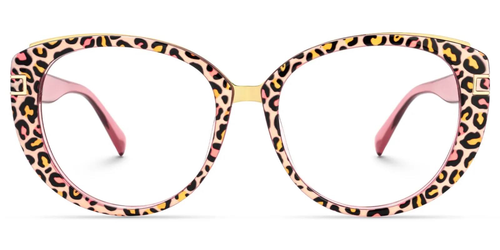 Bessie - Oval Animal Print Glasses Cheetah Style sold by Vooglam