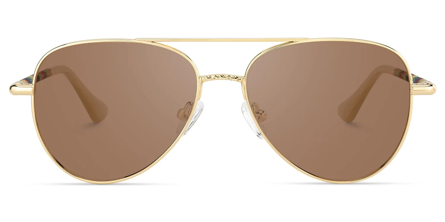Joni - Aviator Gold Sunglasses sold by Vooglam product image thumbnail 2