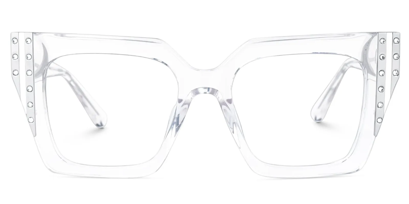 Ellaruth - Square Crystal Eyeglasses sold by Vooglam