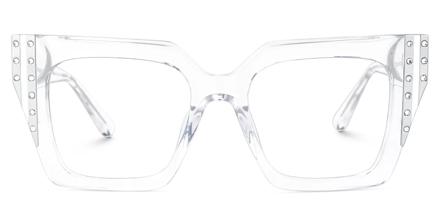 Ellaruth - Square Crystal Eyeglasses sold by Vooglam