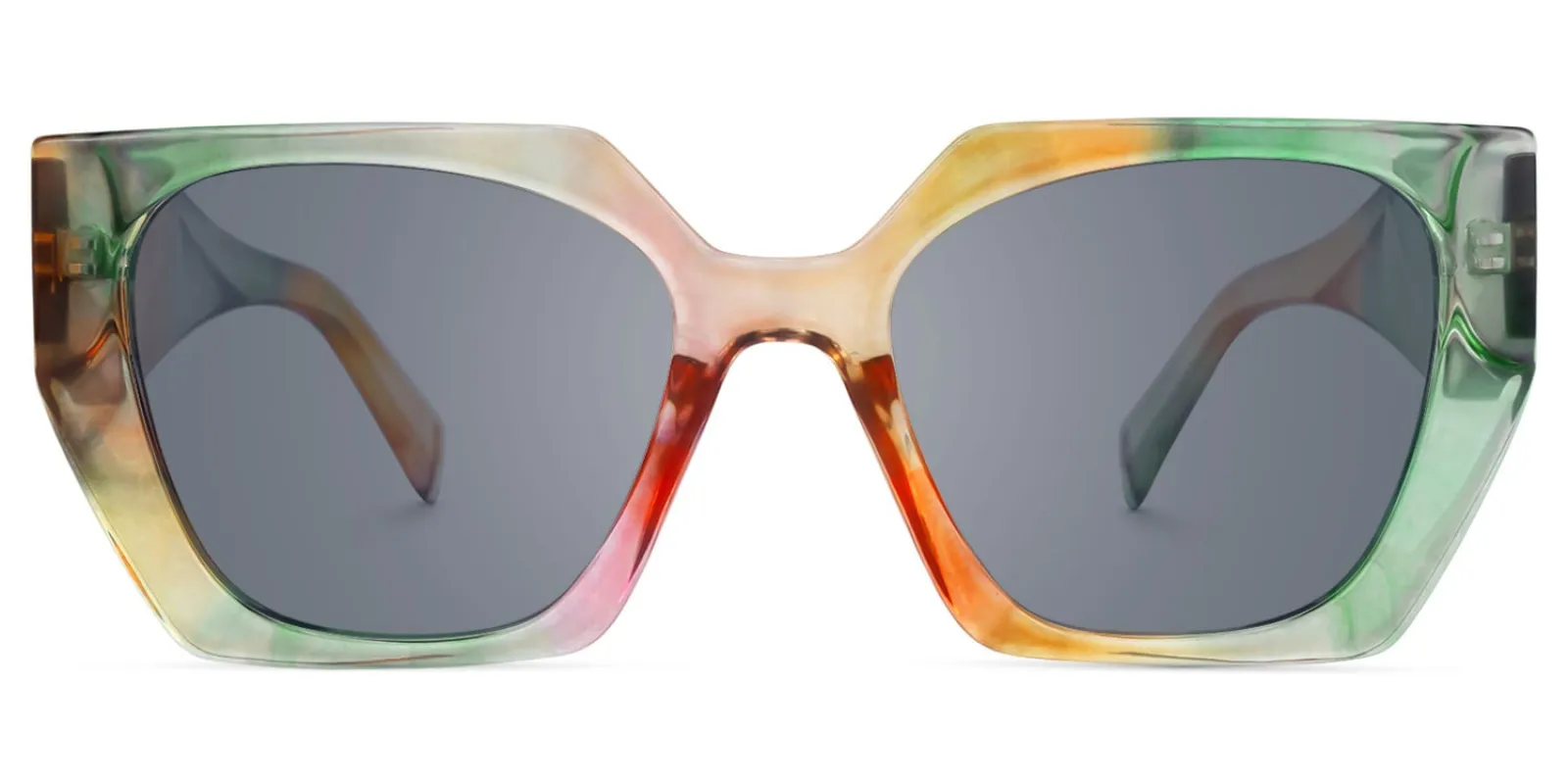 Faridah - Geometric Multicolor Sunglasses sold by Vooglam