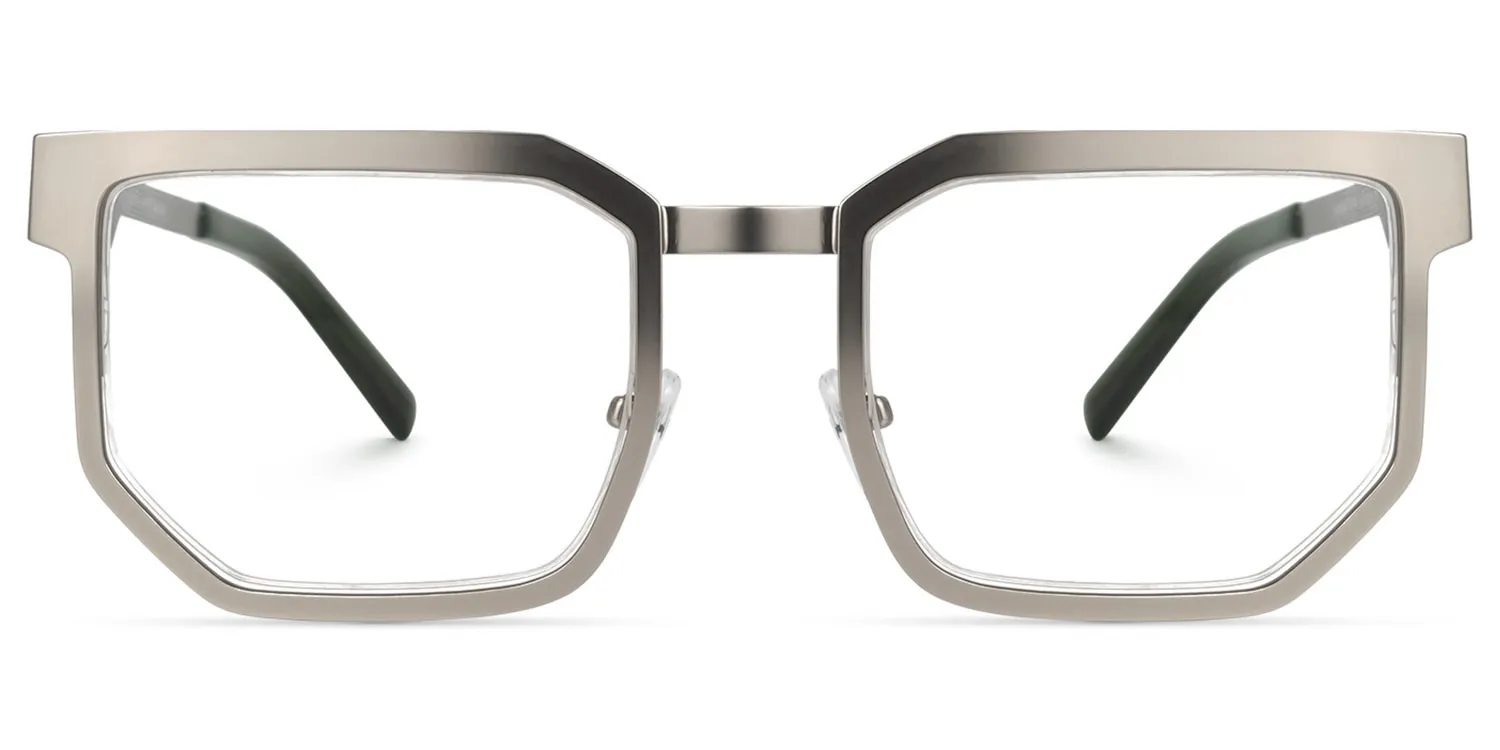 Resa - Silver Glasses with Retro Eclectic Design sold by Vooglam