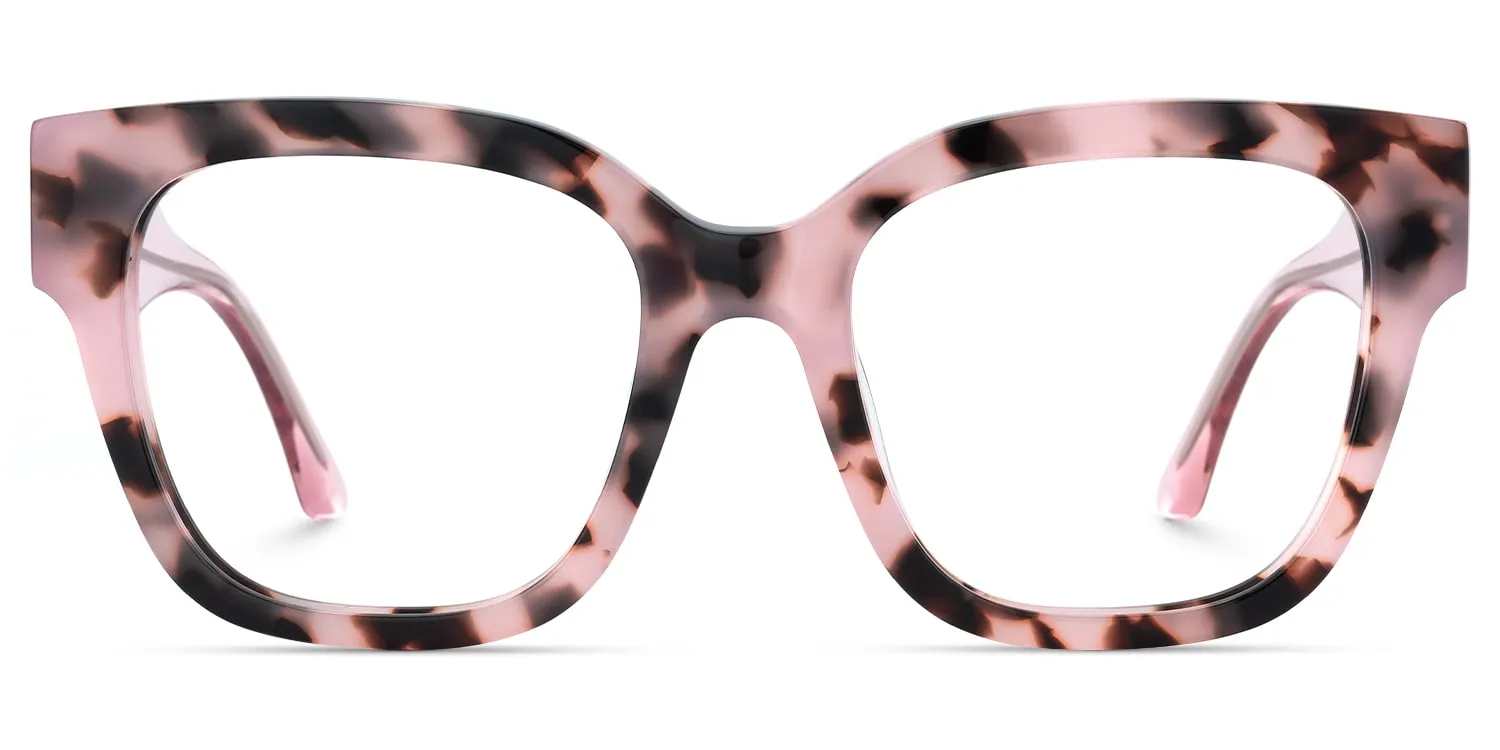 Lorette - Square Pink Eyeglasses sold by Vooglam product image thumbnail 2