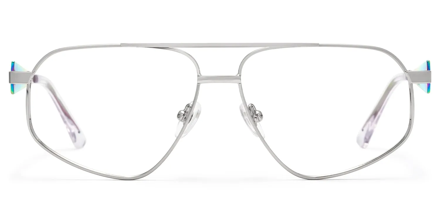 Solara - Aviator Silver Eyeglasses sold by Vooglam