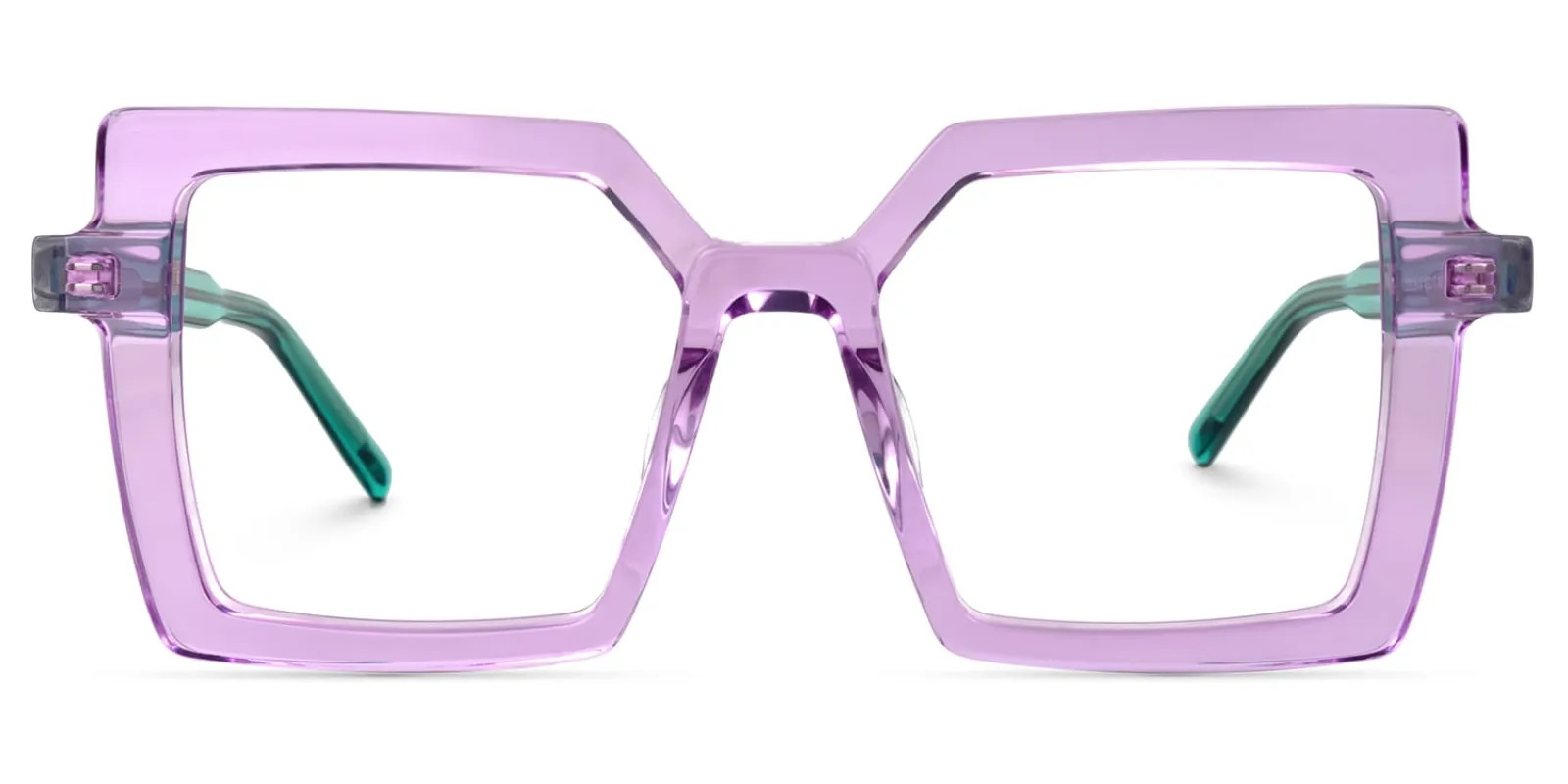 Eilis - Square Purple Eyeglasses sold by Vooglam