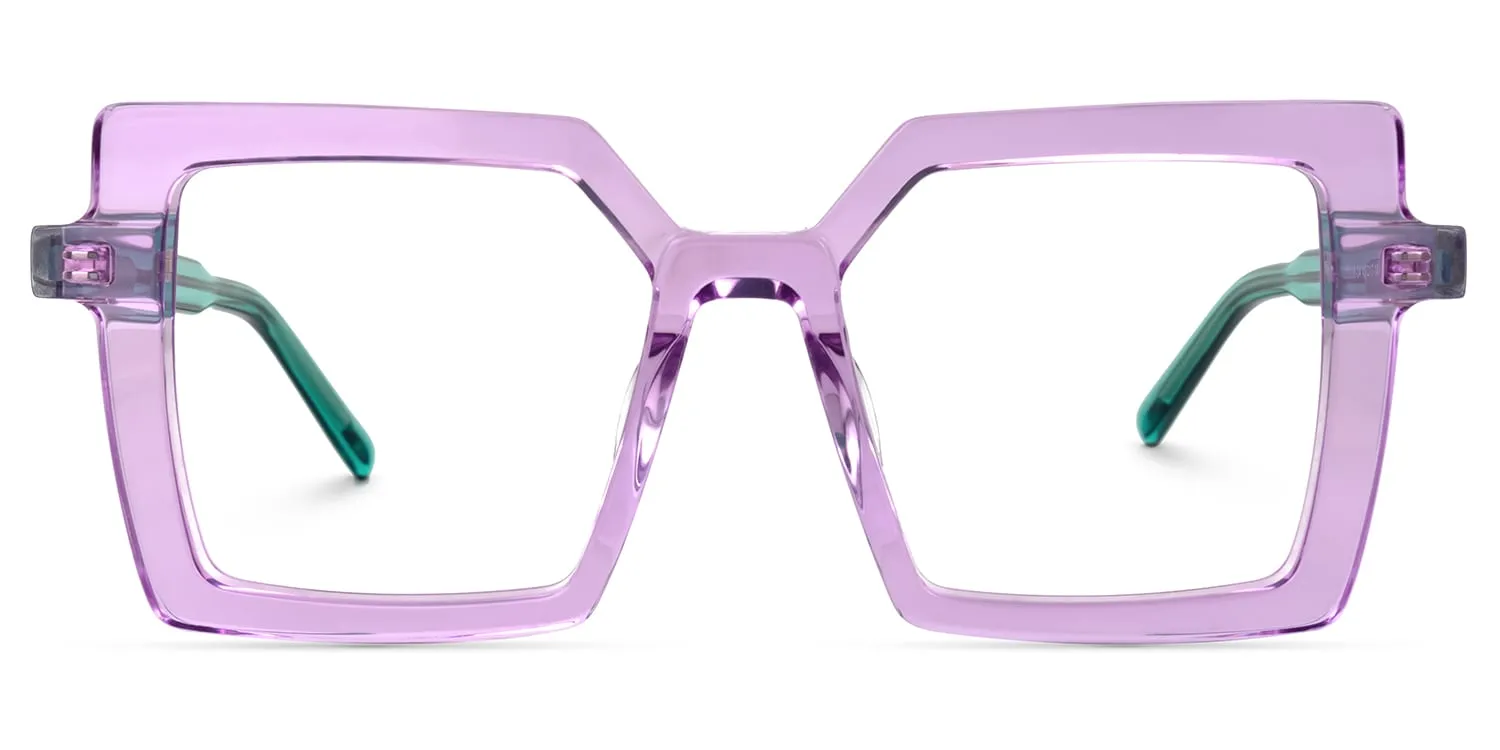 Eilis - Square Purple Eyeglasses sold by Vooglam