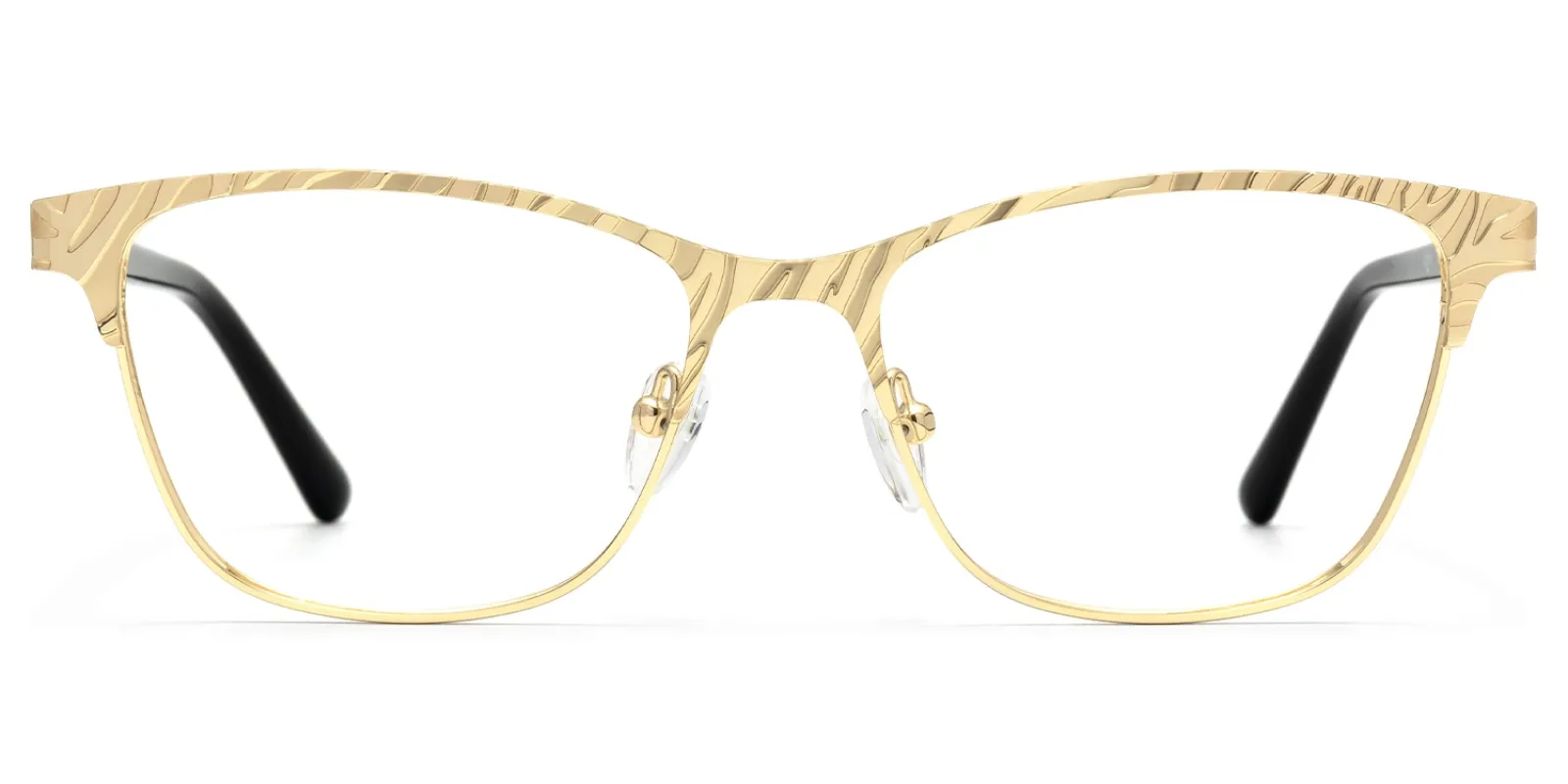 Laser - Rectangle Gold Eyeglasses sold by Vooglam