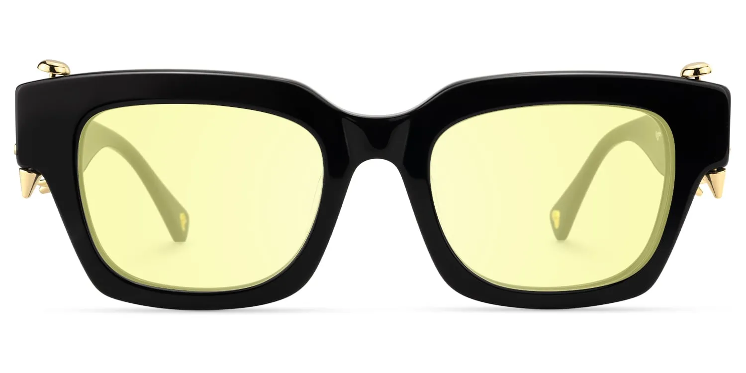 Sabrina - Rectangle Black Sunglasses sold by Vooglam product image thumbnail 2