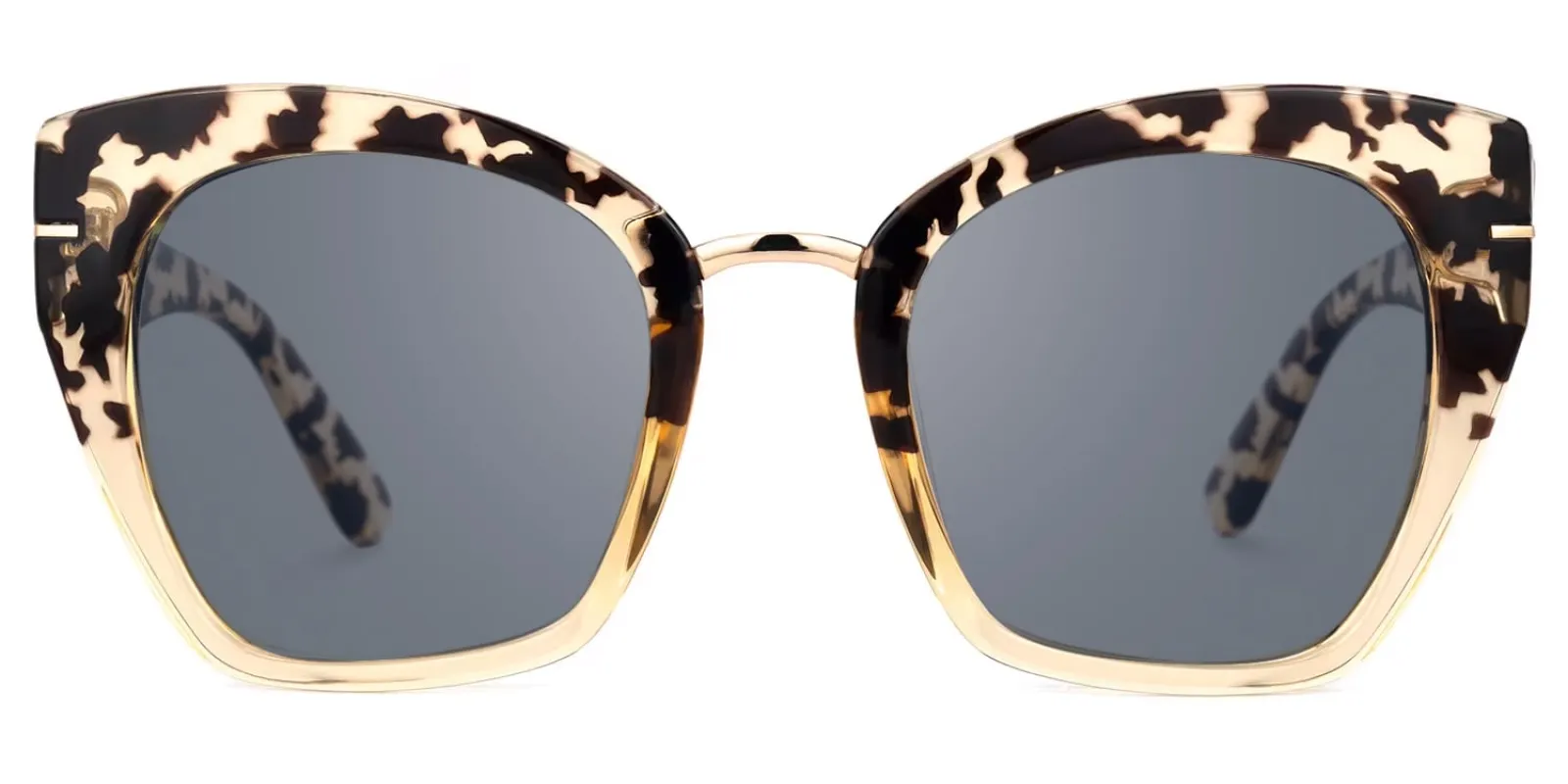 Paulina - Square Light Tortoise Cat-Eye Designer Sunglasses sold by Vooglam