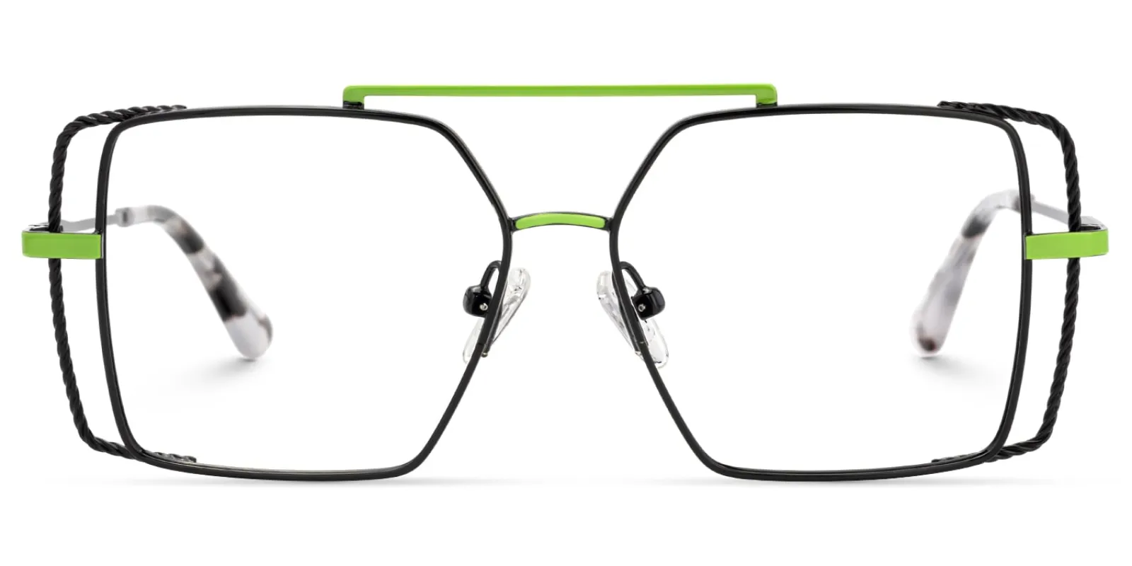 Candace - Aviator Green/Black Eyeglasses sold by Vooglam