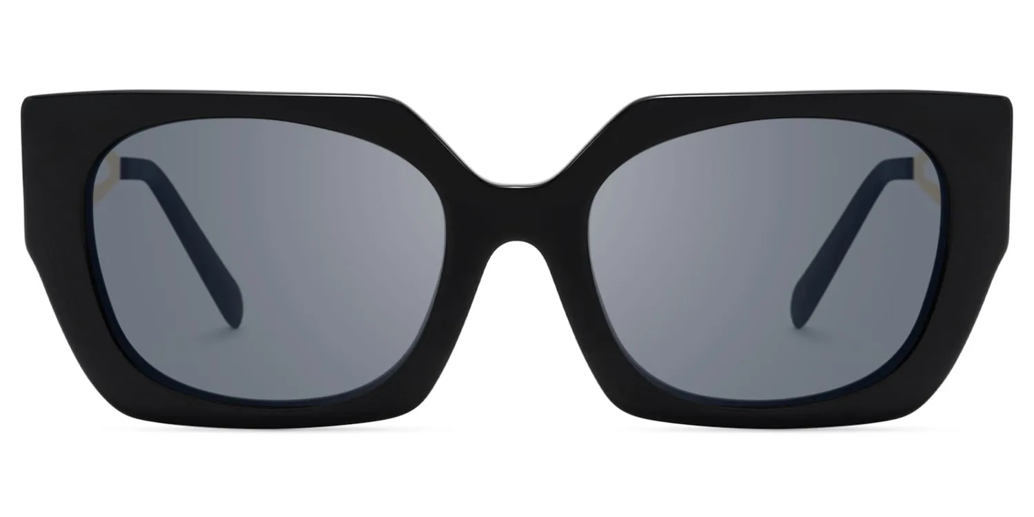 Titan - Rectangle Black Sunglasses sold by Vooglam product image thumbnail 2