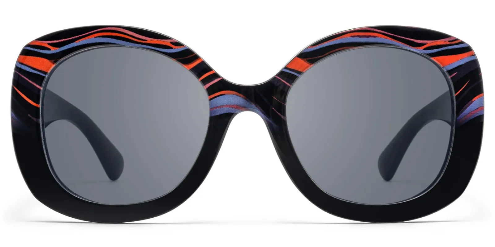 Athina - Round Black Sunglasses sold by Vooglam