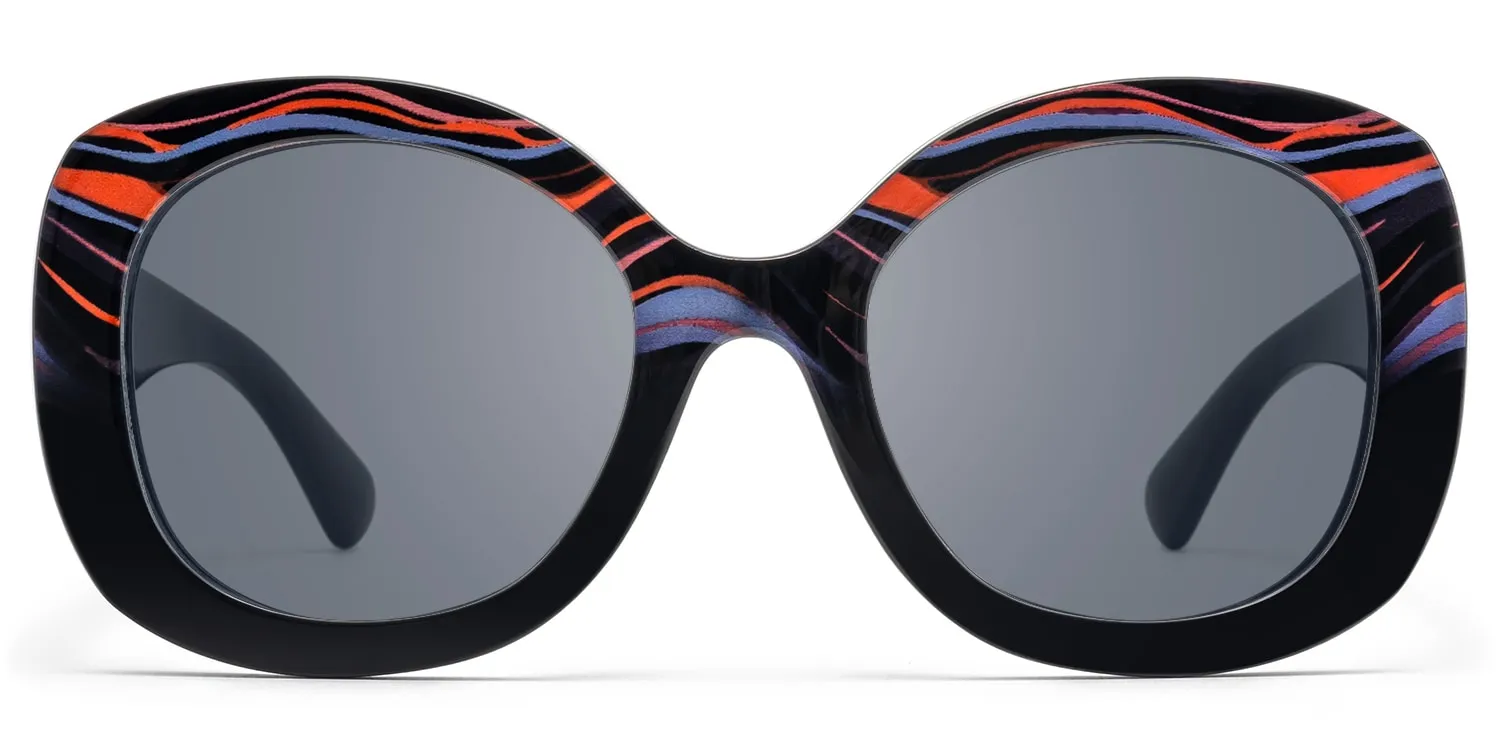 Athina - Round Black Sunglasses sold by Vooglam product image thumbnail 2