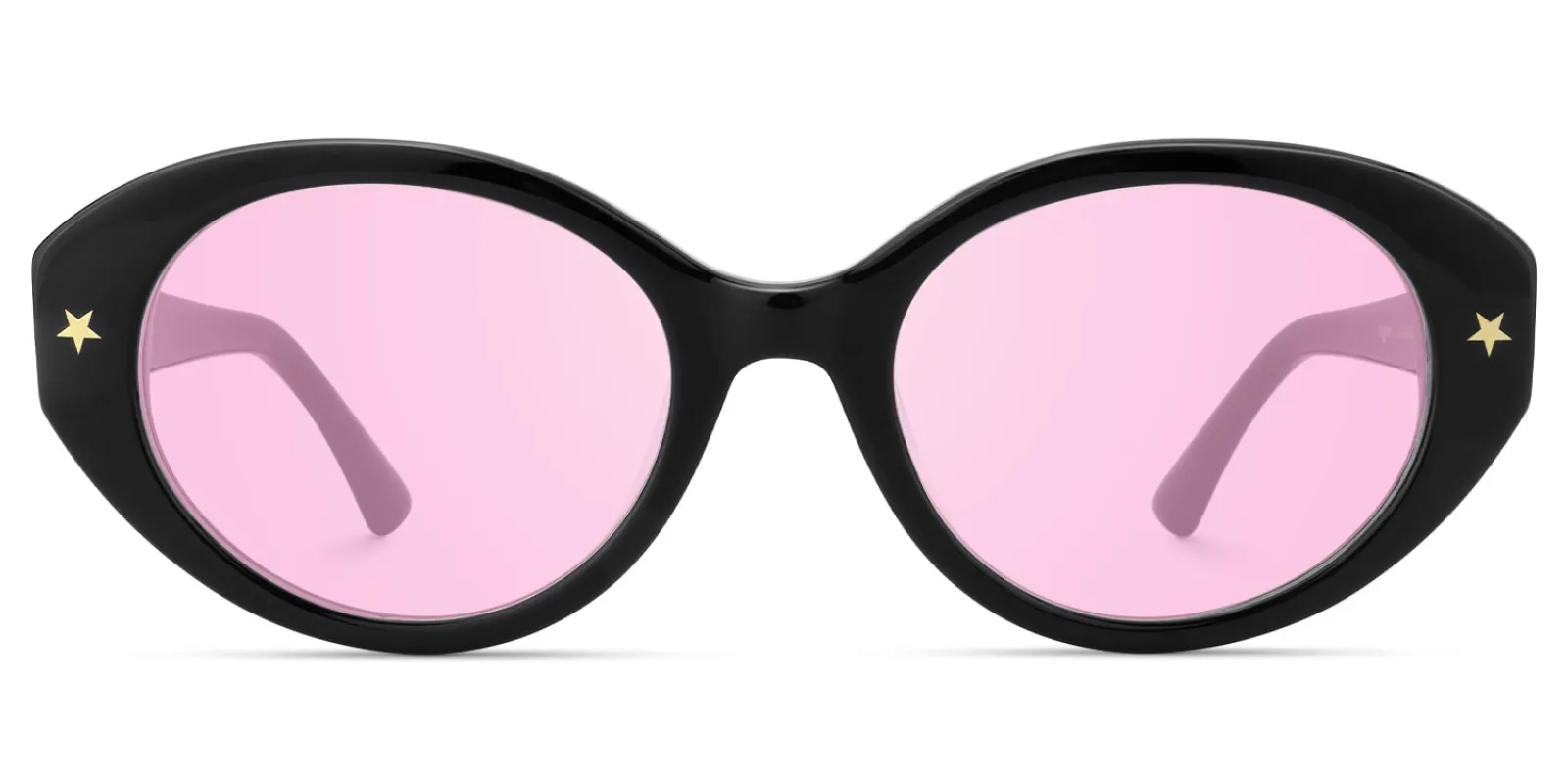 Starlust - Oval Black Sunglasses sold by Vooglam