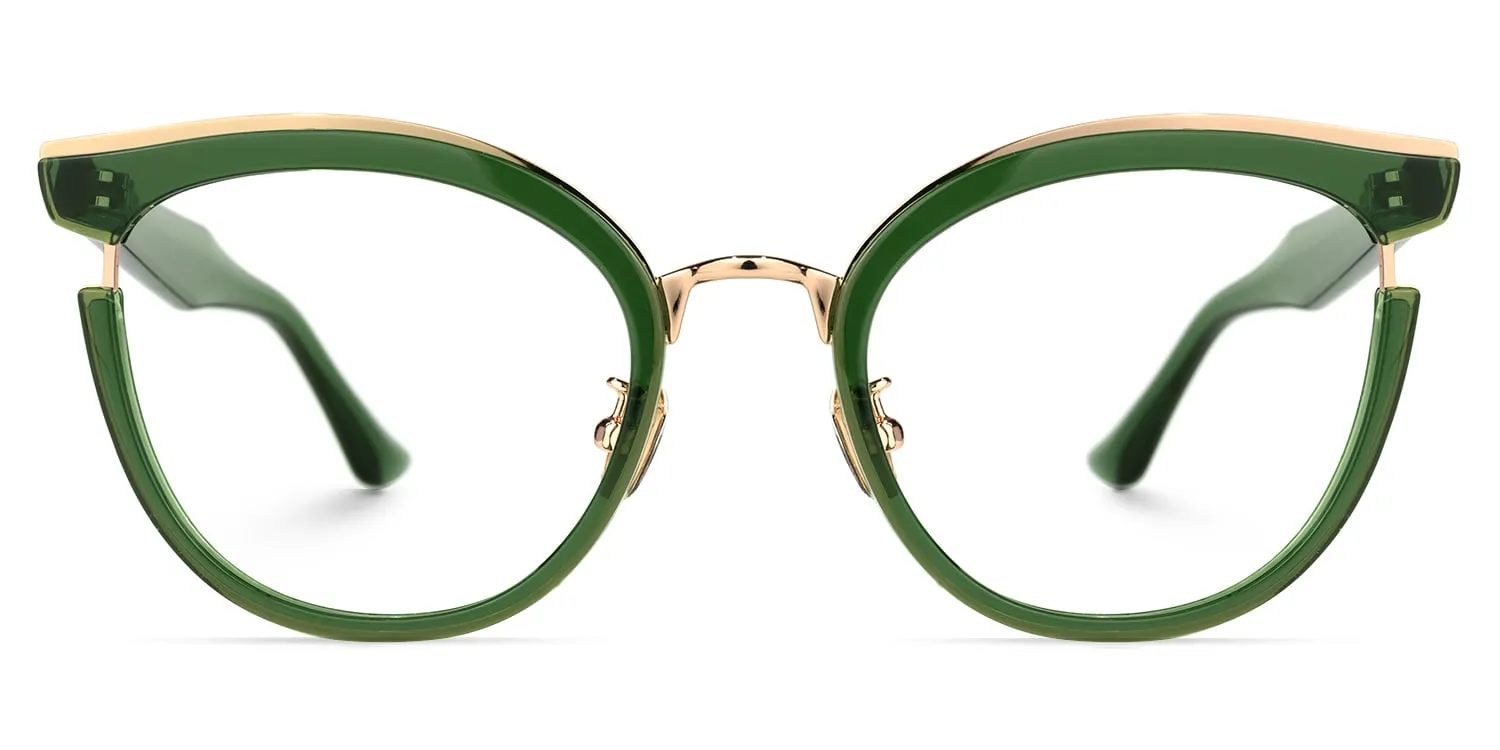 Retro Classic Hunter Green Glasses Cat Eye Shape sold by Vooglam
