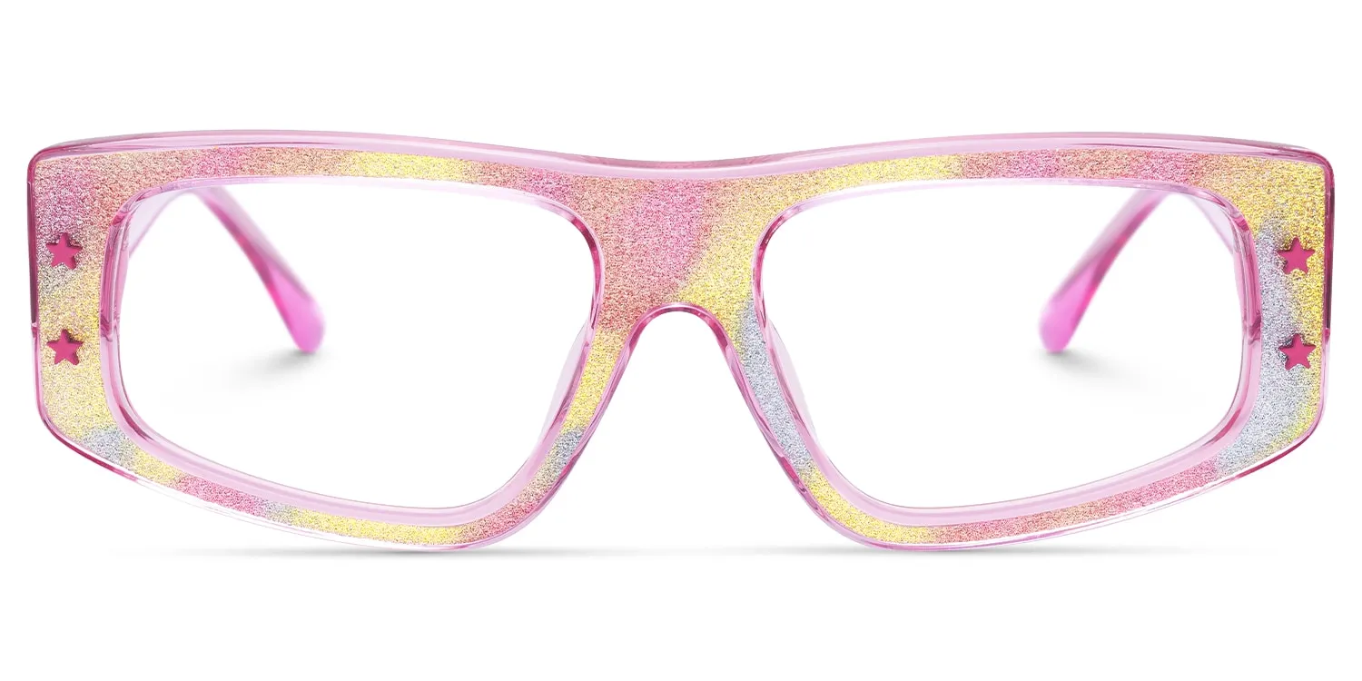 Maeva - Rectangle Multicolor Eyeglasses sold by Vooglam