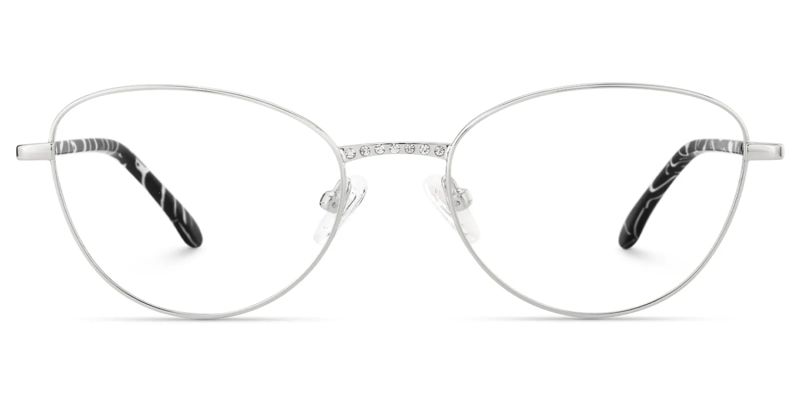 Starlette - Cat Eye Silver Eyeglasses sold by Vooglam