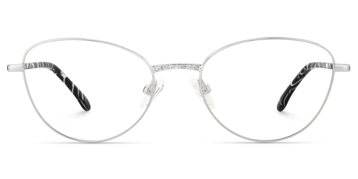 Starlette - Cat Eye Silver Eyeglasses sold by Vooglam product image thumbnail 2